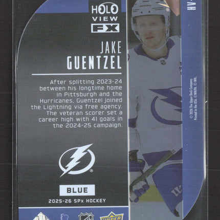 2026 Upper Deck SPx Holo View FX Jake Guentzel #HV-26 Blue 318/399