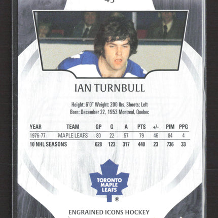 2025 Upper Deck Engrained Engrained Icons Hockey Ian Turnbull #43 096/199