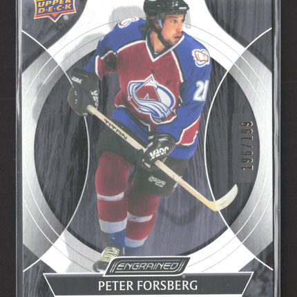 2021 Upper Deck Engrained Engrained Icons Peter Forsberg #44 196/199