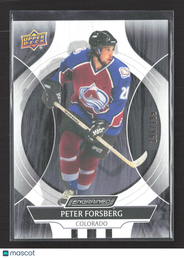 2021 Upper Deck Engrained Engrained Icons Peter Forsberg #44 196/199