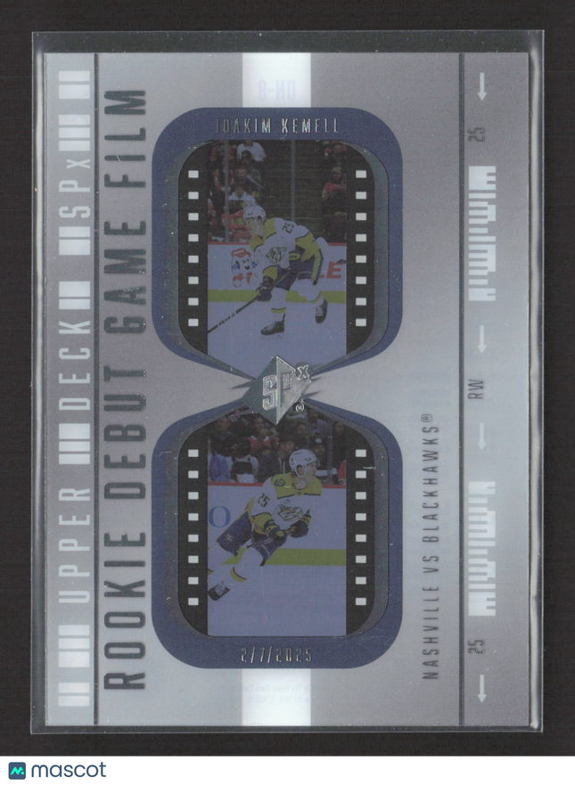 2026 Upper Deck SPx Rookie Debut Game Film Joakim Kemell #DN-8