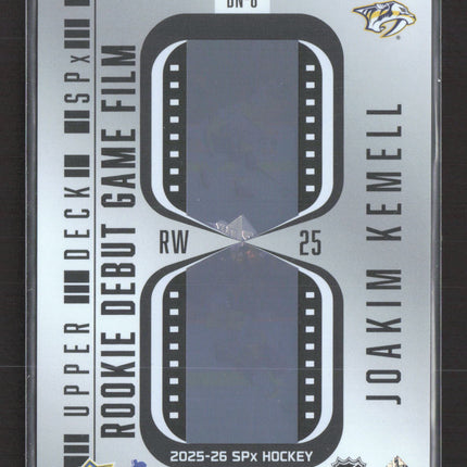 2026 Upper Deck SPx Rookie Debut Game Film Joakim Kemell #DN-8