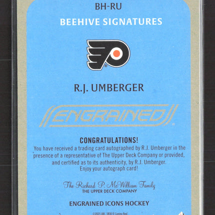 2025 Upper Deck Engrained Beehive Signatures R.J. Umberger #BH-RU Auto