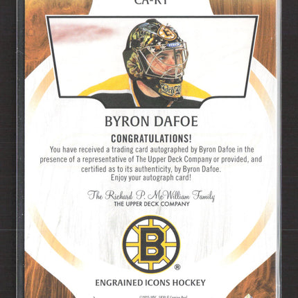 2025 Upper Deck Engrained Byron Dafoe #CA-RY Auto