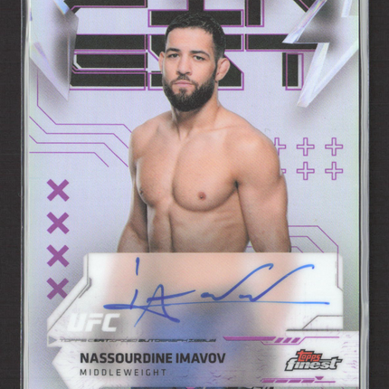2025 Topps Finest UFC Nassourdine Imavov #FA-NI Refractor Auto
