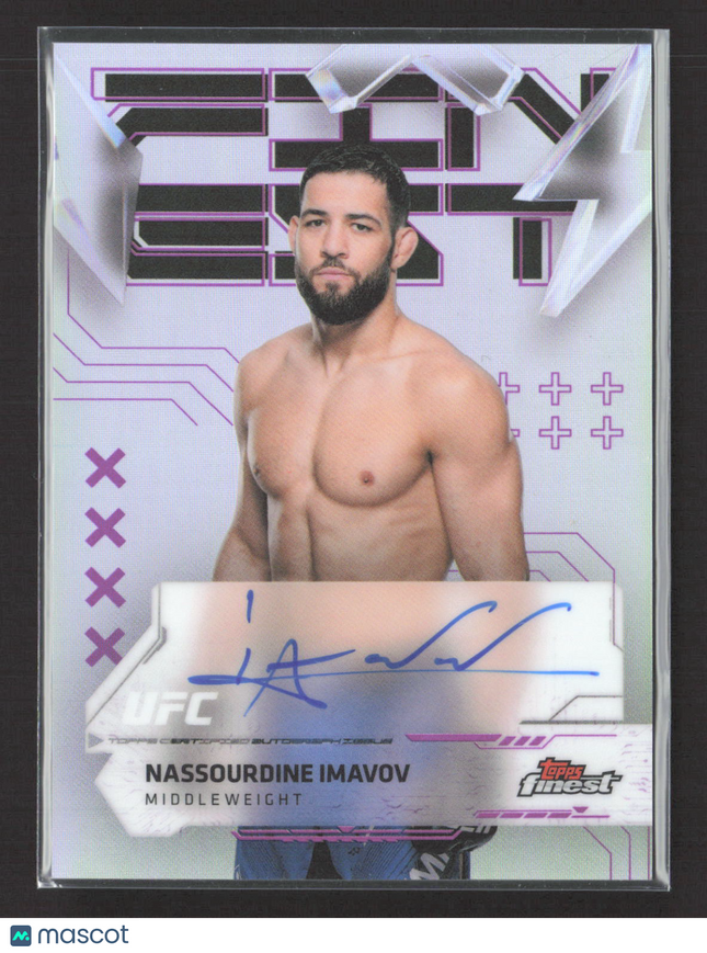 2025 Topps Finest UFC Nassourdine Imavov #FA-NI Refractor Auto
