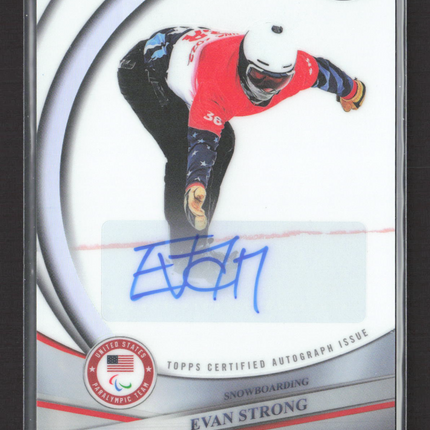 2026 Topps Chrome U.S. Olympics Evan Strong #BCA-EST Auto