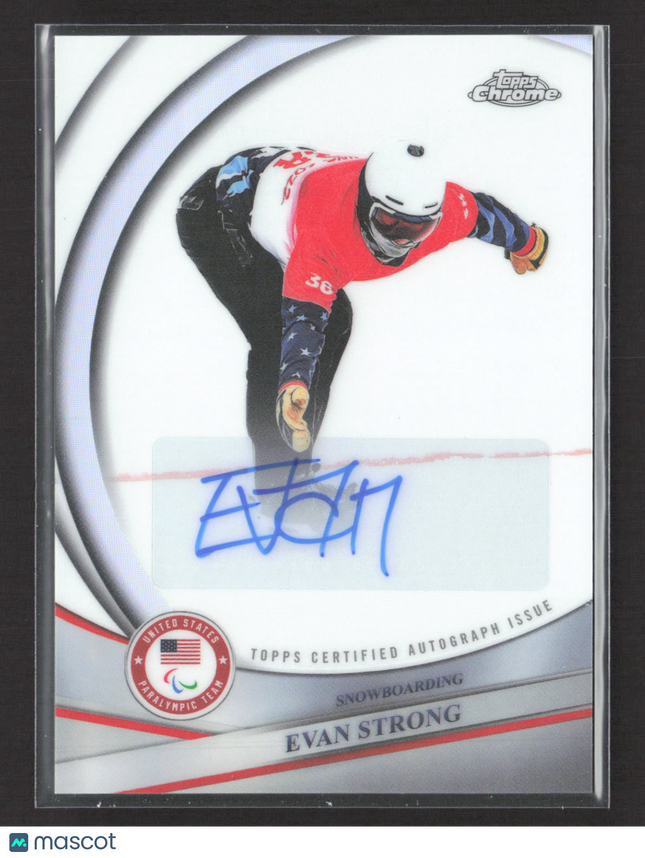 2026 Topps Chrome U.S. Olympics Evan Strong #BCA-EST Auto