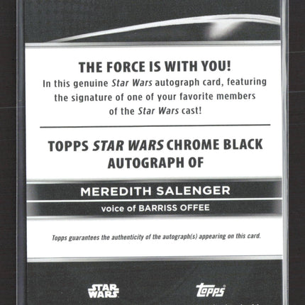 Topps Chrome Black Star Wars Meredith Salenger as Barriss Offee Autograph #CB-ES
