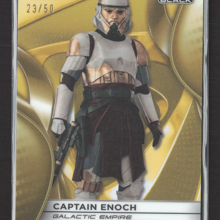Topps Chrome Black Star Wars Captain Enoch Gold 23/50 #CB-25
