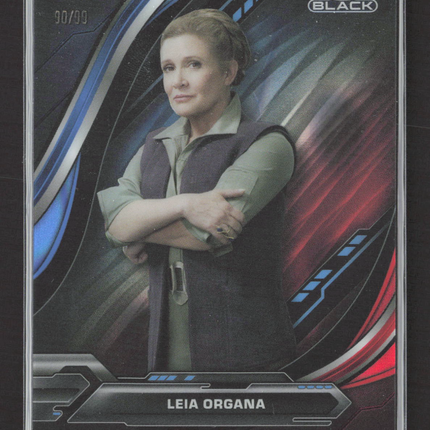 Topps Chrome Black Star Wars Leia Organa /99 #10