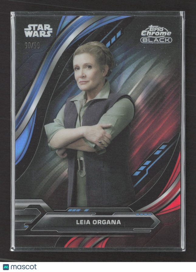Topps Chrome Black Star Wars Leia Organa /99 #10