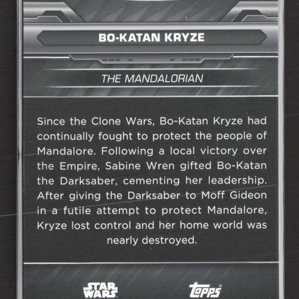 Topps Chrome Black Star Wars #25 Bo-Katan Kryze