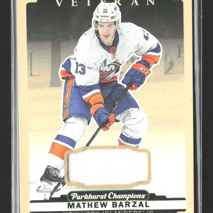 2022 Upper Deck Parkhurst Champions Mathew Barzal #124 Game-used Jersey