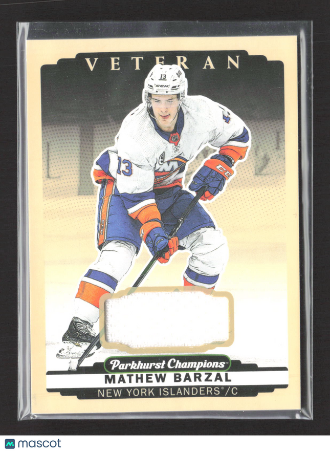 2022 Upper Deck Parkhurst Champions Mathew Barzal #124 Game-used Jersey
