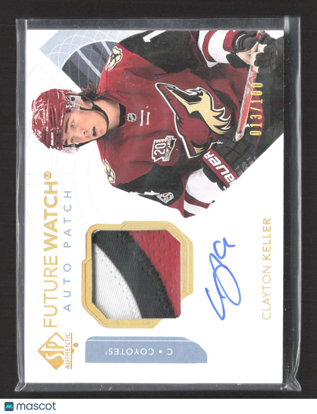 2018 Upper Deck SP Authentic Future Watch Clayton Keller #120 Auto Patch 013/100
