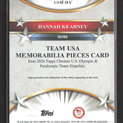 2026 Topps Chrome U.S. Olympic Hannah Kearney #USM-HY Relic