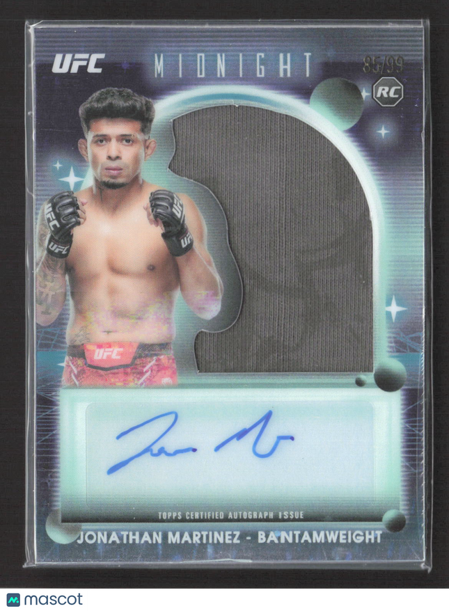 2025 Topps Midnight UFC Jonathan Martinez #RRA-JM RC 85/99 Rookie Relic Auto