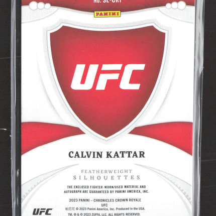 2023 Panini Chronicles Crown Royale Calvin Kattar #SL-CKT Relic 85/99 Auto