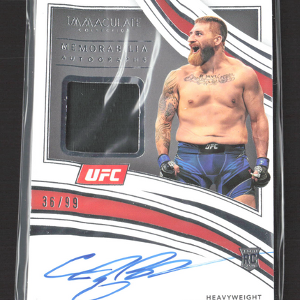 2022 Panini Immaculate UFC Chris Daukaus #110 Patch 36/99 RC Relic Auto