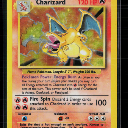 Pokemon 1999 Base Set Charizard #4/102
