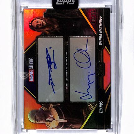2025 Topps Marvel Collector Thanos Josh Brolin Wanda Elizabeth Olsen Auto /25