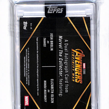 2025 Topps Marvel Collector Thanos Josh Brolin Wanda Elizabeth Olsen Auto /25