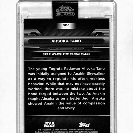 Topps Chrome Black Star Wars #SP-1 Ahsoka Tano Gold /50
