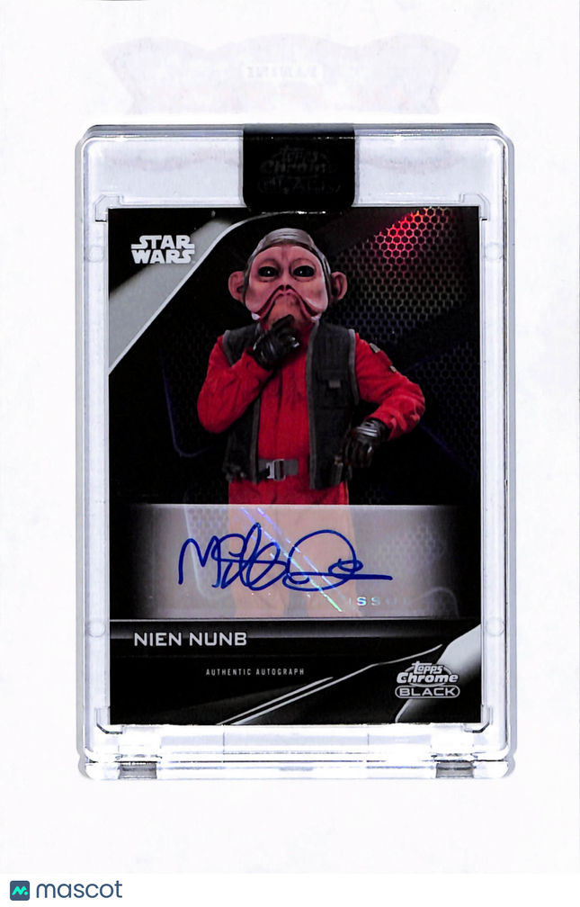 Topps Chrome Black Star Wars Mike Quinn as Nien Nunb Auto #A-MQ