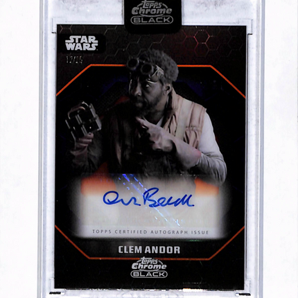 Topps Chrome Black Gary Beadle as Clem Andor Orange 12/25 Autograph #ALS-GB