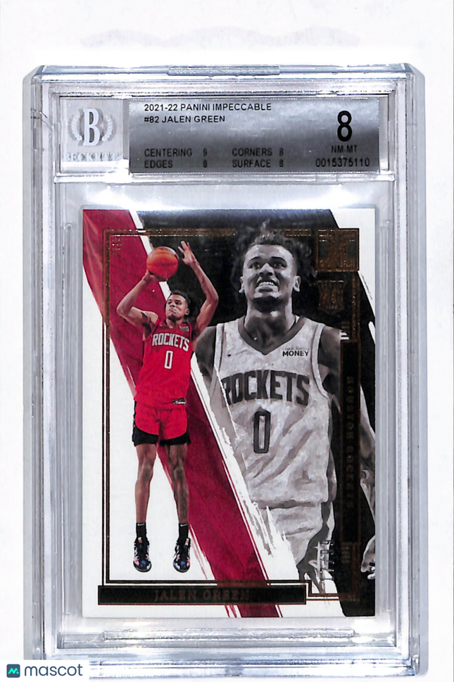 2021 Panini Impeccable Jalen Green #82 BGS 8 /99