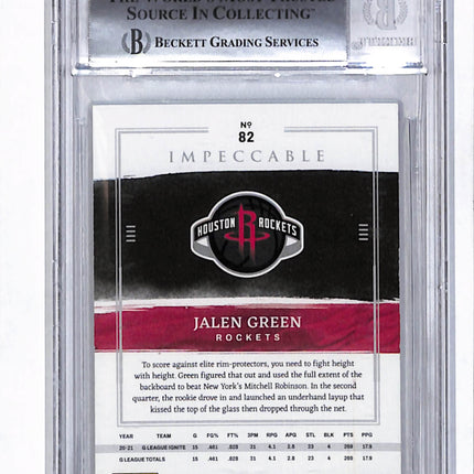 2021 Panini Impeccable Jalen Green #82 BGS 8 /99