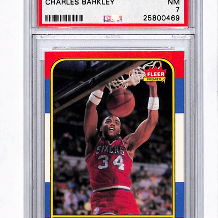 1986 Fleer Charles Barkley #7 PSA 7