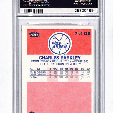1986 Fleer Charles Barkley #7 PSA 7
