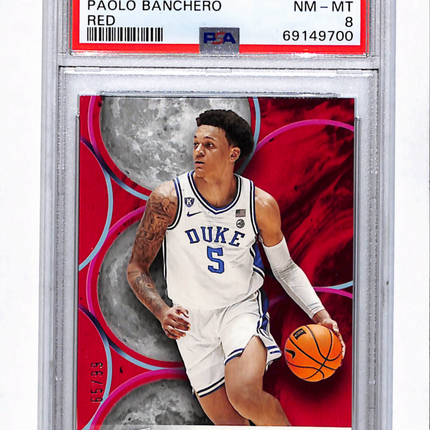 2022 Panini Father's Day Paolo Banchero #FD24 Red PSA 8 /99