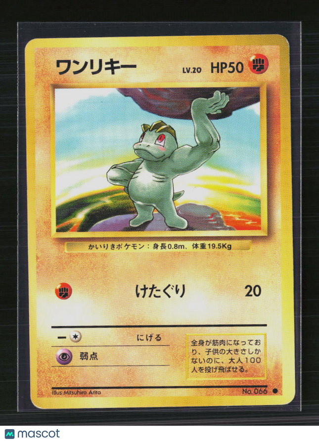 Pokemon 1996 Expansion Pack Machop Japanese #No. 066