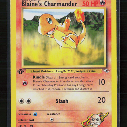 Pokemon 2000 Gym Challenge Blaine's Charmander 1st Edition #61/132