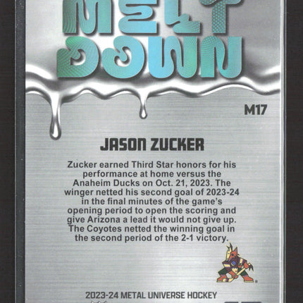 2024 SkyBox Metal Universe Meltdown Jason Zucker #M17