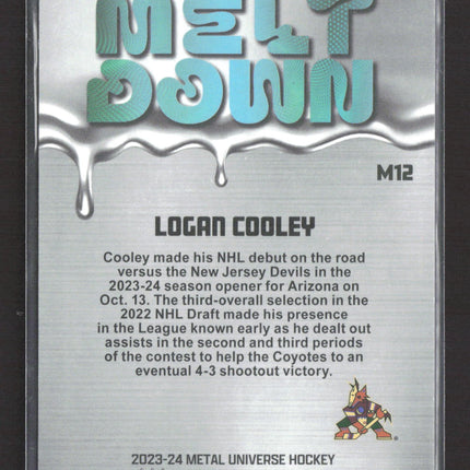 2024 SkyBox Metal Universe Meltdown Logan Cooley #M12