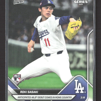 2025 Topps Now Roki Sasaki #3 RC