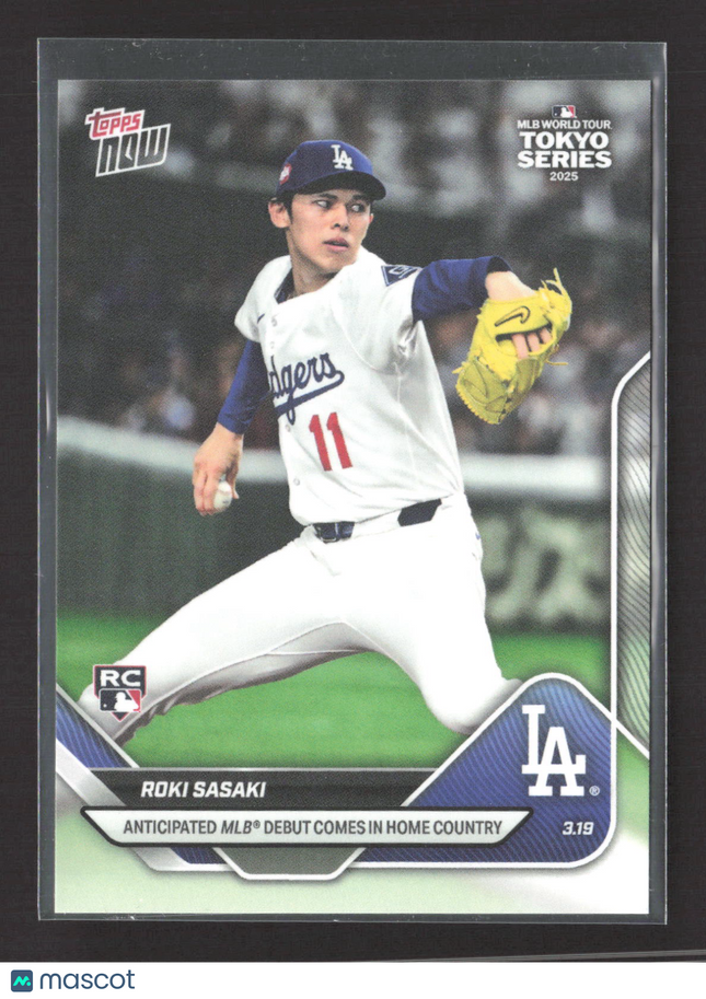 2025 Topps Now Roki Sasaki #3 RC