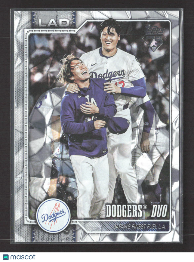 2026 Topps Series One Yoshinobu Yamamoto Shohei Ohtani #265 Silver Crackle