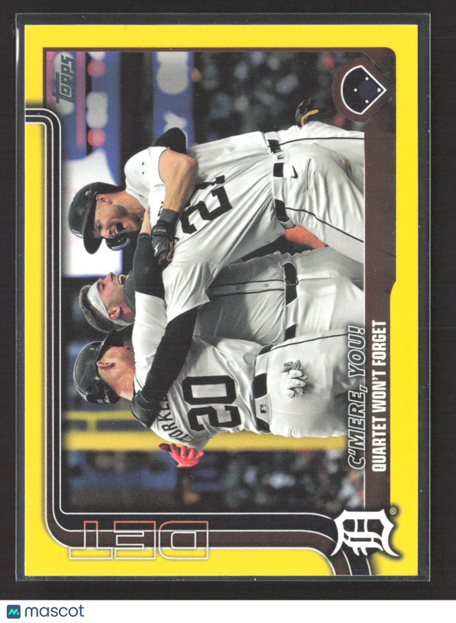 2025 Topps Matt Vierling Spencer Torkelson Riley Greene Carpenter #491 Yellow