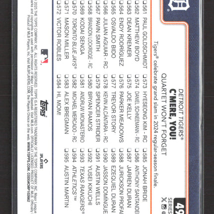 2025 Topps Matt Vierling Spencer Torkelson Riley Greene Carpenter #491 Yellow