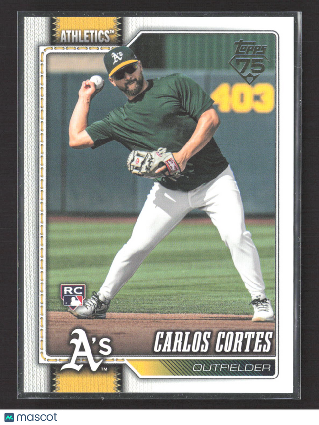 2025 Topps Series One Carlos Cortes #249 Golden Mirror RC