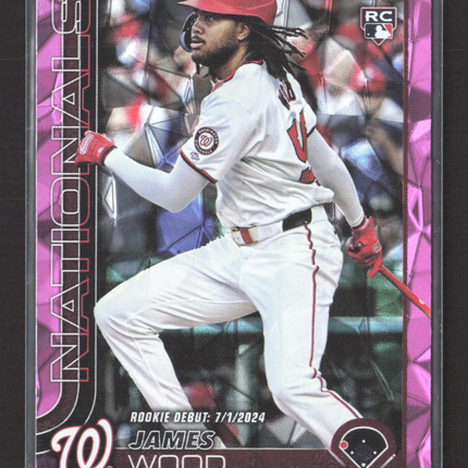 2025 Topps Update Series James Wood #US218 Pink Crackle RC