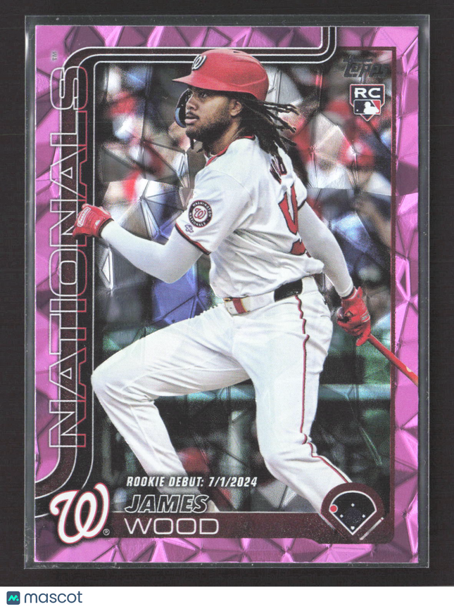 2025 Topps Update Series James Wood #US218 Pink Crackle RC
