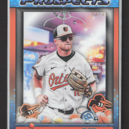 2025 Topps Bowman Chrome Prized Prospects Ike Irish #PP-8 Orange 02/25