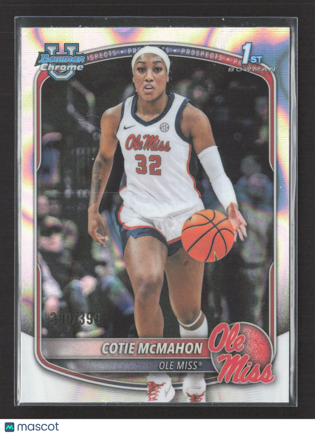 2025 Bowman Chrome University Cotie McMahon #BCP-30 Raywave 399/399