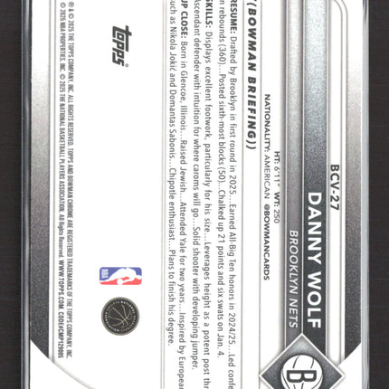 2025 Bowman Chrome Danny Wolf #BCV-27 RC Steel